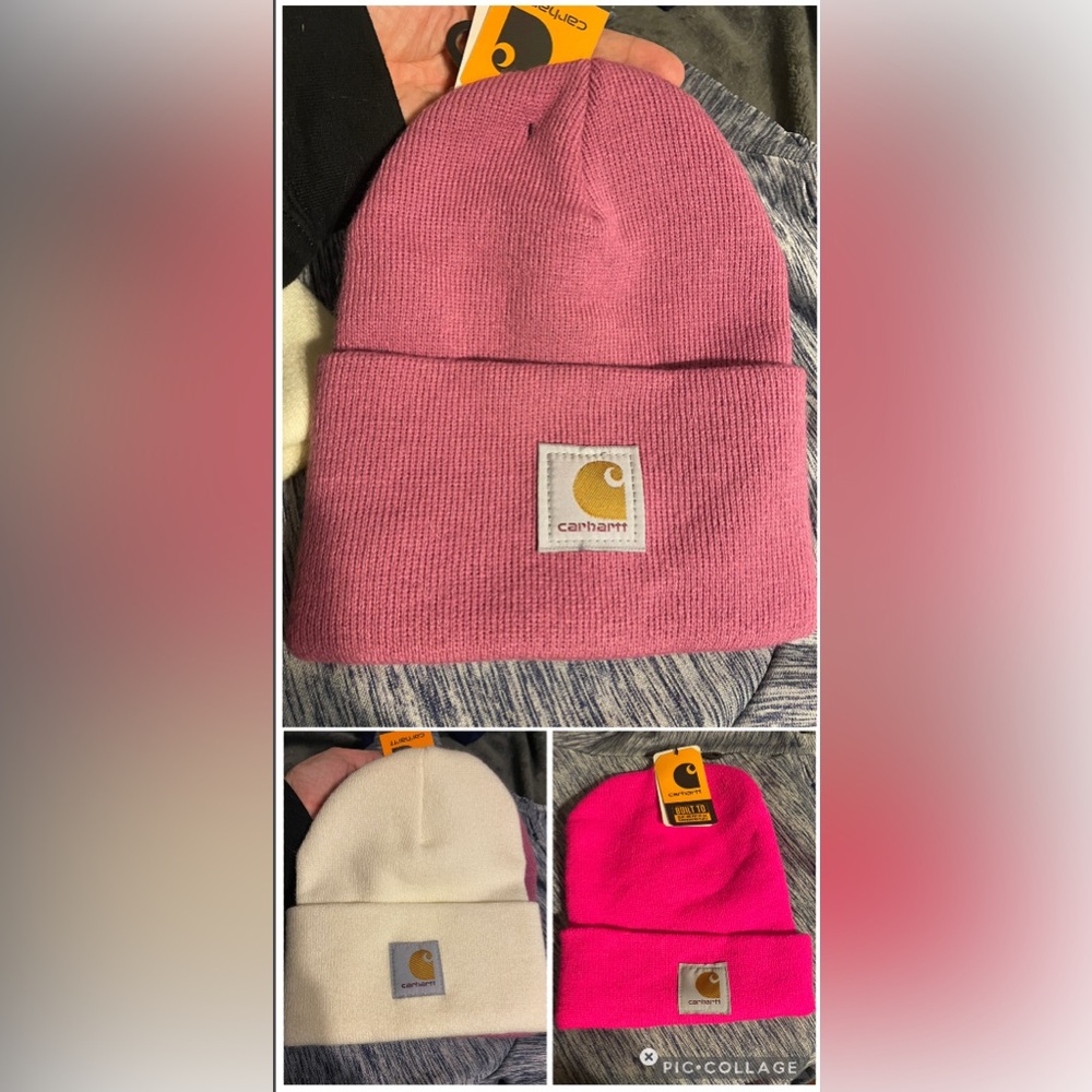 Carhartt Pink Knit Beanie Hat